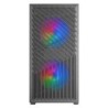 MC- VORTEX  Caja Gaming MicroATX  Frontal Mesh Geométrico  Ventana Lateral Cristal Templado  3x Ventiladores FRGB Rainbow 120