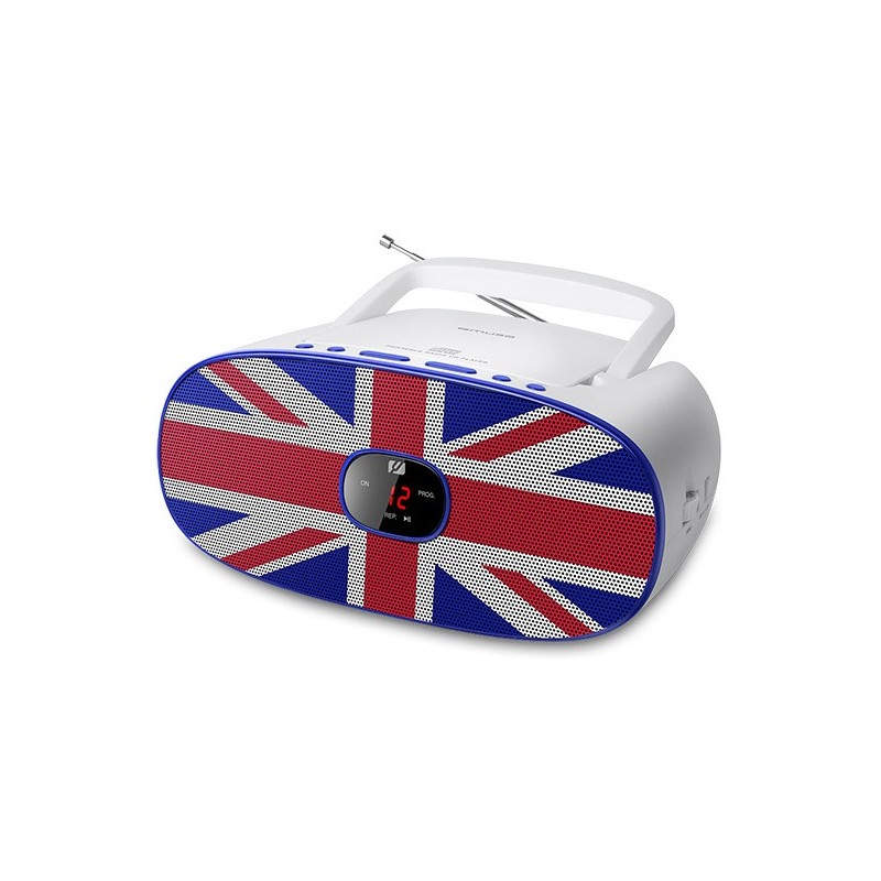MD-205UK sistema estéreo portátil Analógica FM  MW Azul  Rojo  Blanco