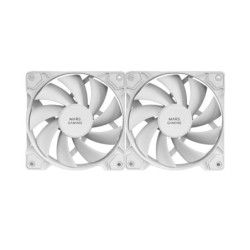 MF-PWMX2 Blanco  Kit 2 Ventiladores 120mm  Ultra silenciosos FDB 12dB  Sistema Anti-vibraciones  Sistema PWM