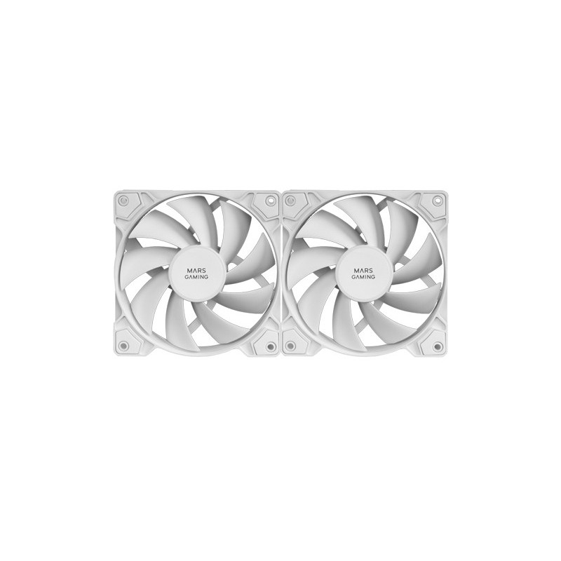 MF-PWMX2 Blanco  Kit 2 Ventiladores 120mm  Ultra silenciosos FDB 12dB  Sistema Anti-vibraciones  Sistema PWM