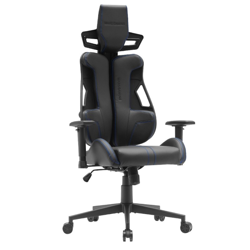 MGC-ELITE  Silla Gaming Ergonómica  Respaldo Flexible Adaptativo  Reposabrazos Ajustables 2D  Asiento Reclinable  Acabado Cue