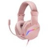 MH122 Rosa  Cascos Gaming FRGB Over Ear con Micrófono  Sonido HiFi  Cancelación de Sonido  Ultraligeros  PS4 PS5 Xbox Switch 