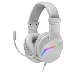 MH122 Blanco  Cascos Gaming FRGB Over Ear con Micrófono  Sonido HiFi  Cancelación de Sonido  Ultraligeros  PS4 PS5 Xbox Switc