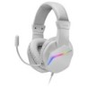 MH122 Blanco  Cascos Gaming FRGB Over Ear con Micrófono  Sonido HiFi  Cancelación de Sonido  Ultraligeros  PS4 PS5 Xbox Switc