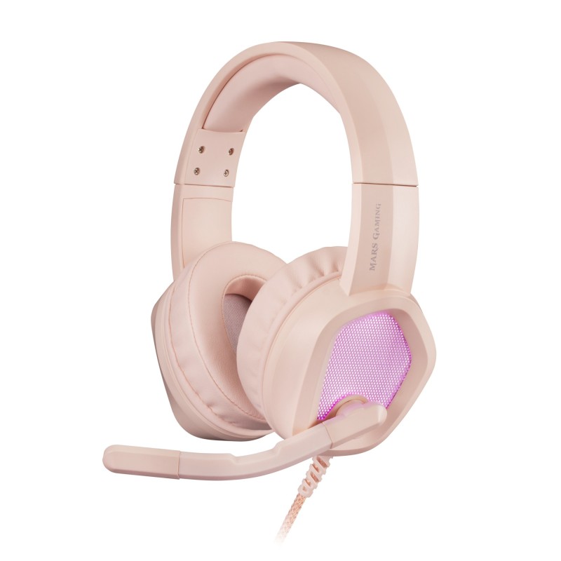 MH320P Rosa  Auriculares Neodimio RGB Flow  Micrófono y Caja de Control