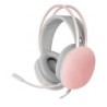 MH-GLOW Rosa  Auriculares 360° Full Chroma RGB Flow  Micrófono Cancelación de Ruido  Diseño Ultra-ligero  Almohadillas Mempor
