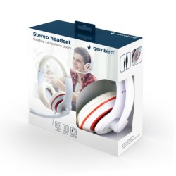 MHS-03-WTRD auricular y casco Auriculares Alámbrico Diadema Llamadas/Música Rojo  Blanco