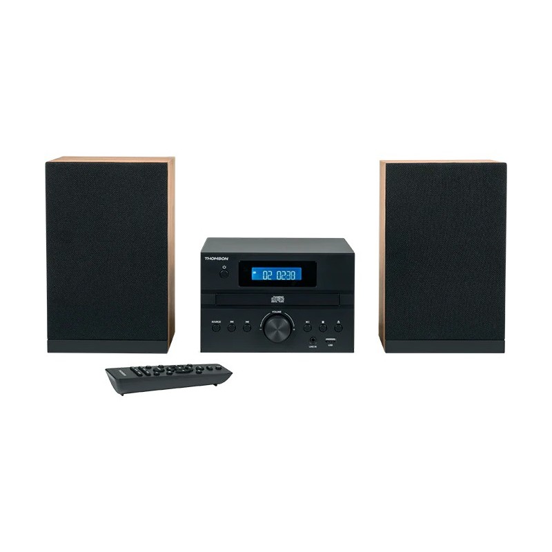 MIC122BT Microcadena de música para uso doméstico 10 W Negro  Plata