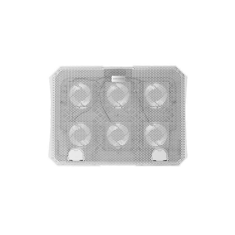 MNBC23  Base Refrigeradora y Stand 16”  6 Ventiladores Controlables con LED Azul  Stand 6 Posiciones  Soporte Smartphone  2 U