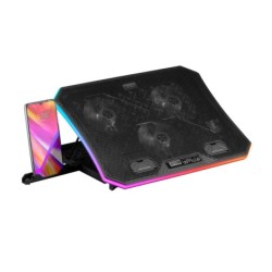 MNBC6  Base Refrigeradora + Stand XL 19'' ARGB  3 Ventiladores  Soporte para Móvil