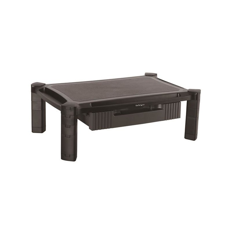 Base con Cajón para Monitor - de Altura Ajustable con Columnas Apilables - con Soporte para Pantallas hasta 32" (10Kg)
