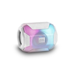 MSBAXW  Altavoz Bluetooth RGB  Compacto 10W  USB/MicroSD/Radio  Blanco