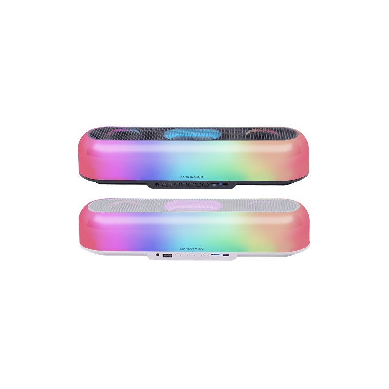MSB-ORB  Altavoz Portátil + Barra de Sonido 20W  Iluminación Orbilight RGB 360º  Soundbar con Sistema de Triple Driver  Altav