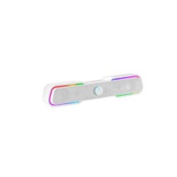 MSBXW Blanco  Barra de Sonido RGB  Bluethooth 5.0+Jack 3.5  Sonido DSP 10W