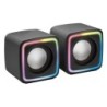 MSCUBE Negro  Altavoces Gaming RGB Compactos  Procesador Sonido DSP 8W  Control Volumen