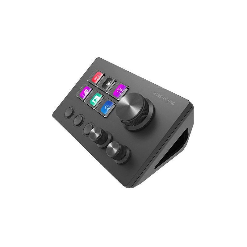 MSD-TWO  Control Deck Compacto  6 Teclas LCD Personalizables + 3 Botones  3 Ruedas Multifuncionales  Control Deck Slim Ergonó