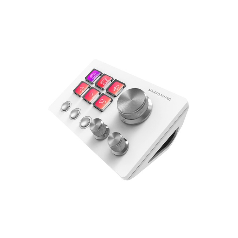 MSD-TWO  Control Deck Compacto  6 Teclas LCD Personalizables + 3 Botones  3 Ruedas Multifuncionales  Control Deck Slim Ergonó