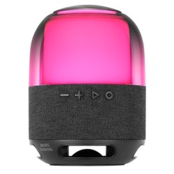 MS-FLOW  Altavoz Portátil Bluetooth 15W  Iluminación Orbilight RGB 360°  Sonido Potente con Driver DeepBass 57mm  Altavoz Gam