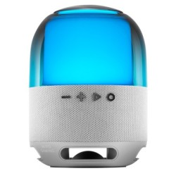 MS-Flow  Altavoz Portátil Bluetooth 15W  Iluminación Orbilight RGB 360°  Sonido Potente con Driver DeepBass 57mm  Altavoz Gam