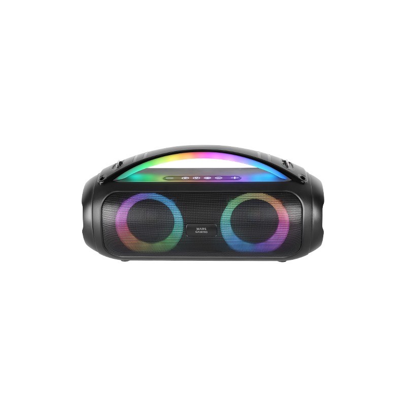 MS-PULSE  Altavoz Bluetooth Portátil 50W RMS  Iluminación RGB  2 Drivers Activos 93mm + 2 Drivers Pasivos Ultra-Bass  Función