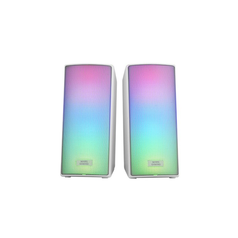 MSRGB2  Altavoces Bluetooth 5.3 15W  Procesador de Sonido DSP  Iluminación RGB Dinámica  Frontal Total Mesh  Altavoces Compac