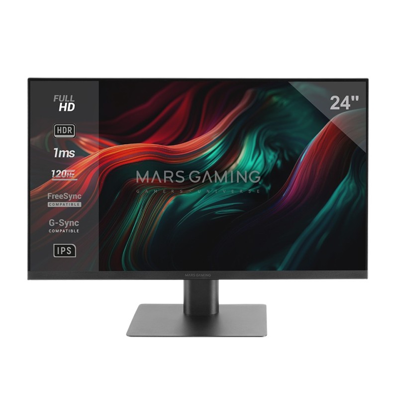 MV-24  Monitor 24” IPS FHD 120Hz  HDR10 1ms  FreeSync y G-SYNC  Monitor PC con Altavoces Integrados  Inclinación 25°  Low Blu