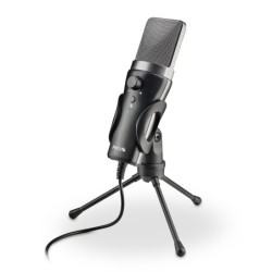 MS120 USB Negro Micrófono para crear podcasts