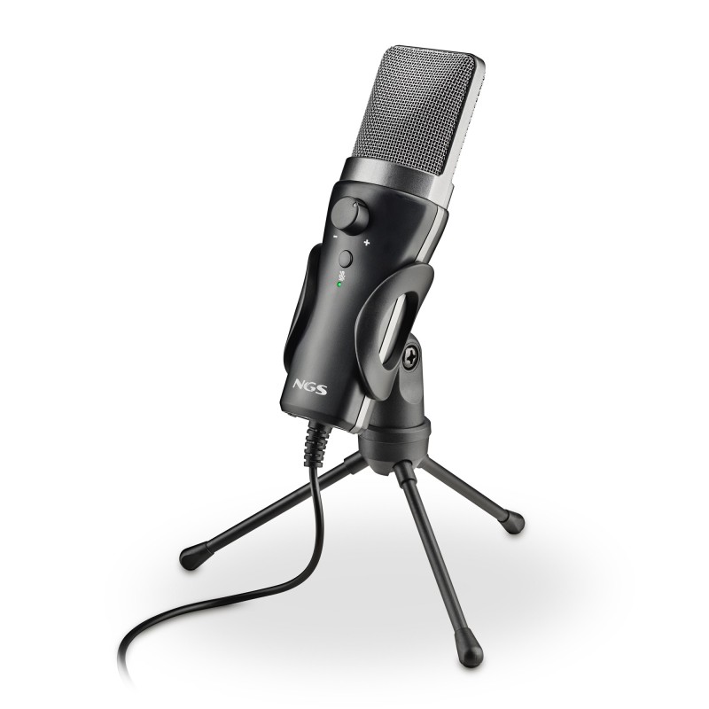 MS120 USB Negro Micrófono para crear podcasts