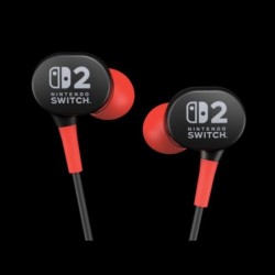 Wired Earbuds for Nintendo Switch 2 Auriculares Alámbrico Dentro de oído Juego Negro  Rojo