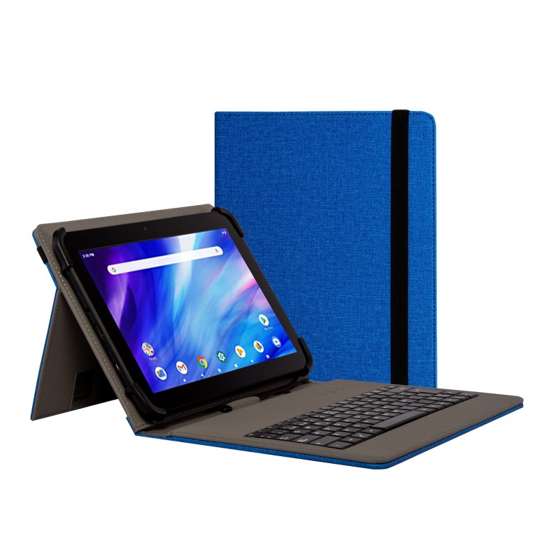 FUNDA TECLADO USB DE 9 7" A 10.5" AZUL