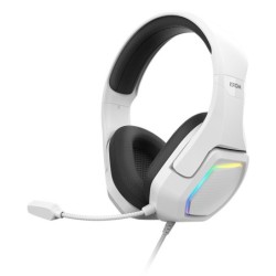 Kopa 7.1 Auriculares Alámbrico Diadema Juego Negro  Blanco