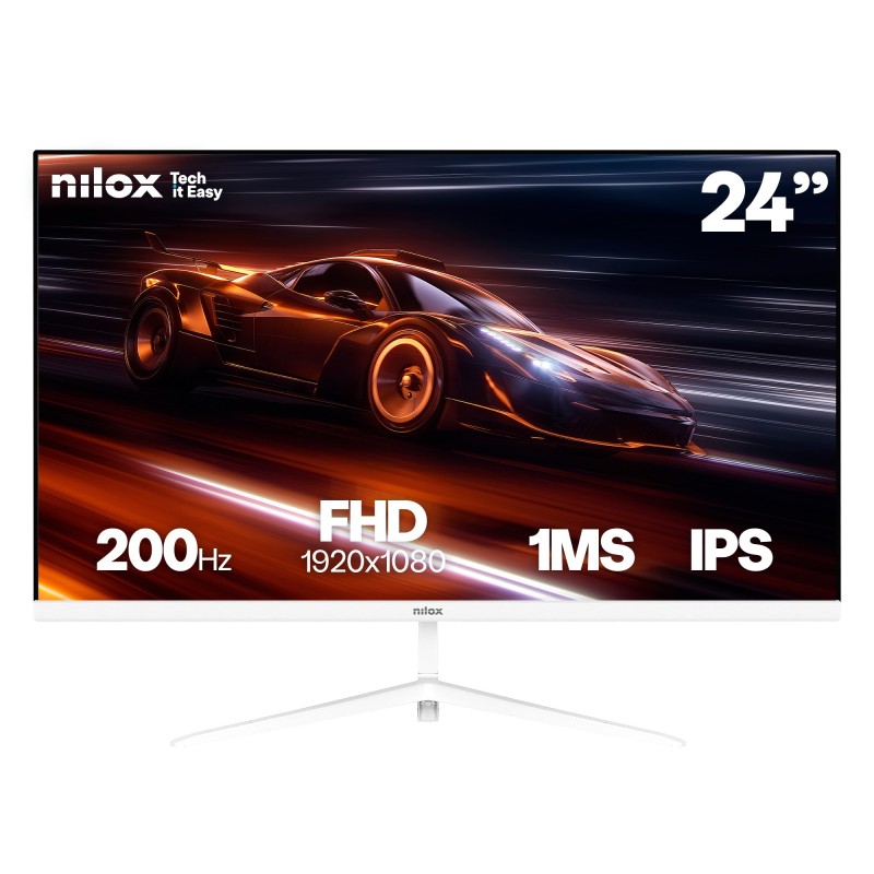 MONITOR 24 IPS 200HZ 1MS HDMI Y DP pantalla para PC 60 5 cm (23.8") 1920 x 1080 Pixeles Full HD LCD Blanco