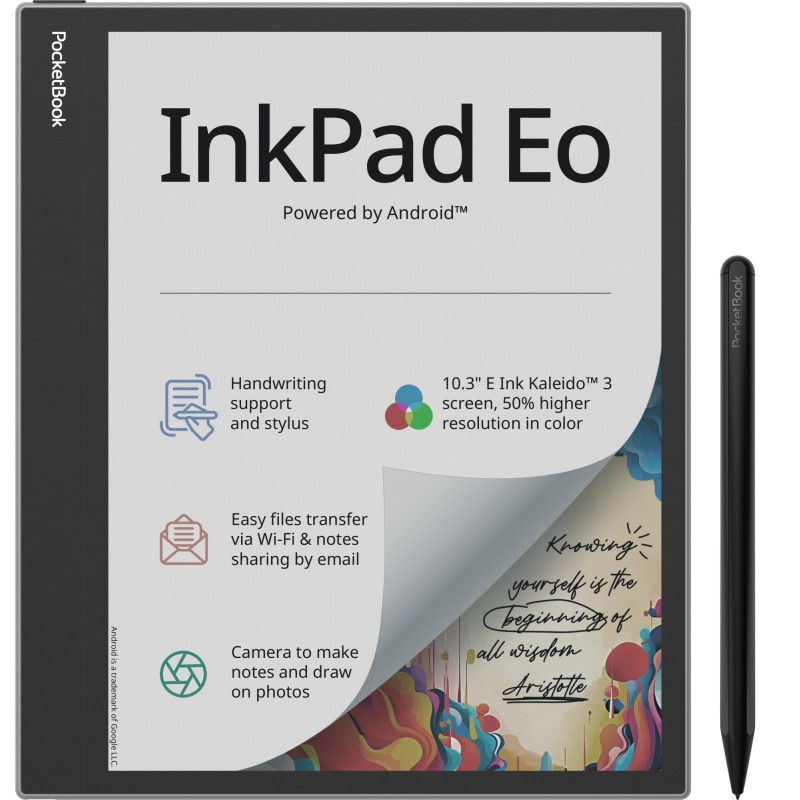 InkPad Eo - Mist Grey lectore de e-book Pantalla táctil 64 GB Wifi Negro  Gris