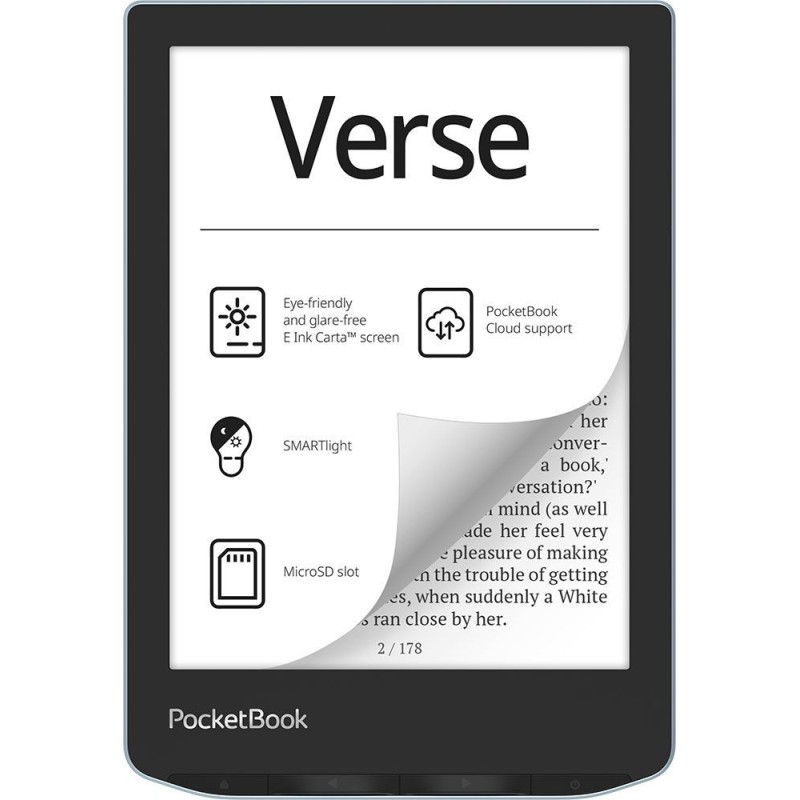 Verse lectore de e-book 8 GB Wifi Negro  Azul
