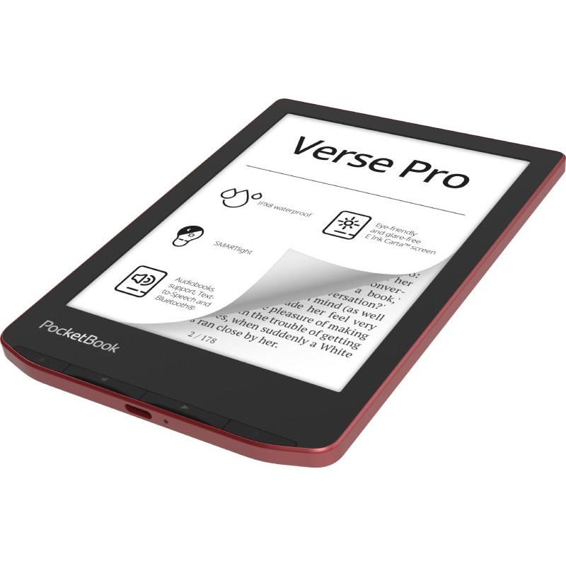 Verse Pro lectore de e-book Pantalla táctil 16 GB Wifi Negro  Rojo