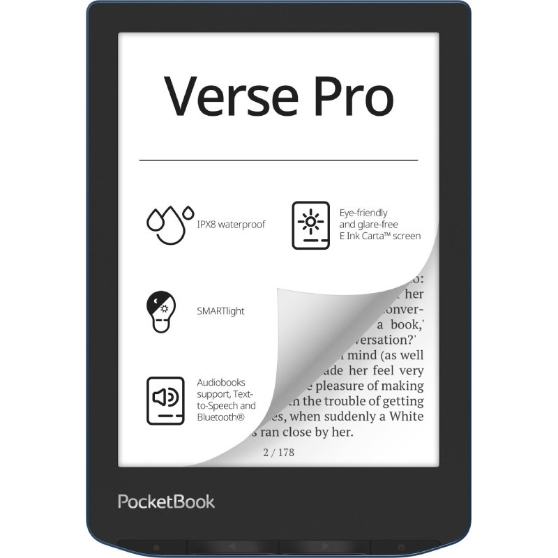 Verse Pro lectore de e-book Pantalla táctil 16 GB Wifi Negro  Azul