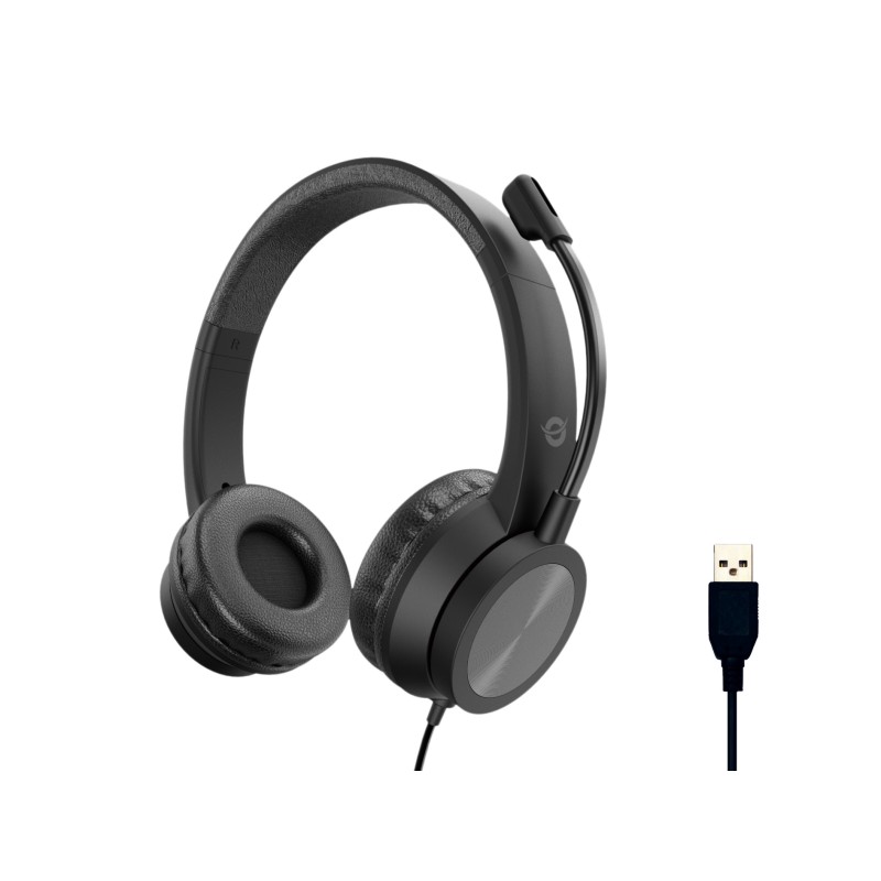 POLONA05B auricular y casco Auriculares Alámbrico Diadema Llamadas/Música USB tipo A Negro