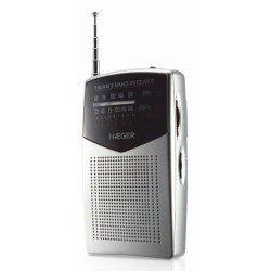 PR-BIB.006A radio Portátil Analógica Negro  Plata