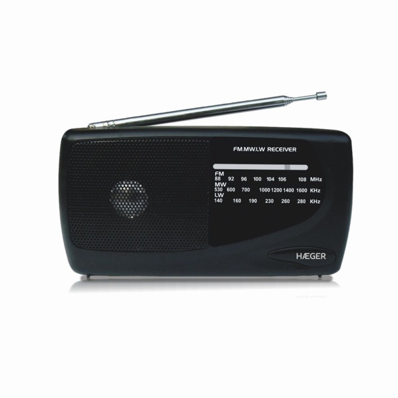 PR-TRI.002A radio Portátil Negro
