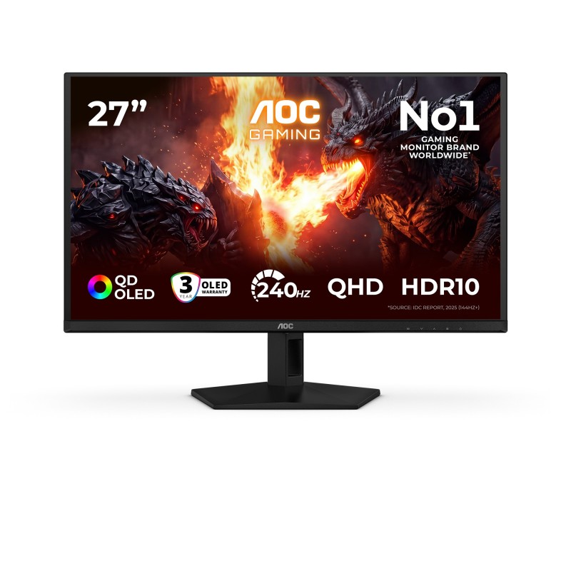 G4 Q27G41ZDF pantalla para PC 67 3 cm (26.5") 2560 x 1440 Pixeles Quad HD QD-OLED Negro  Rojo