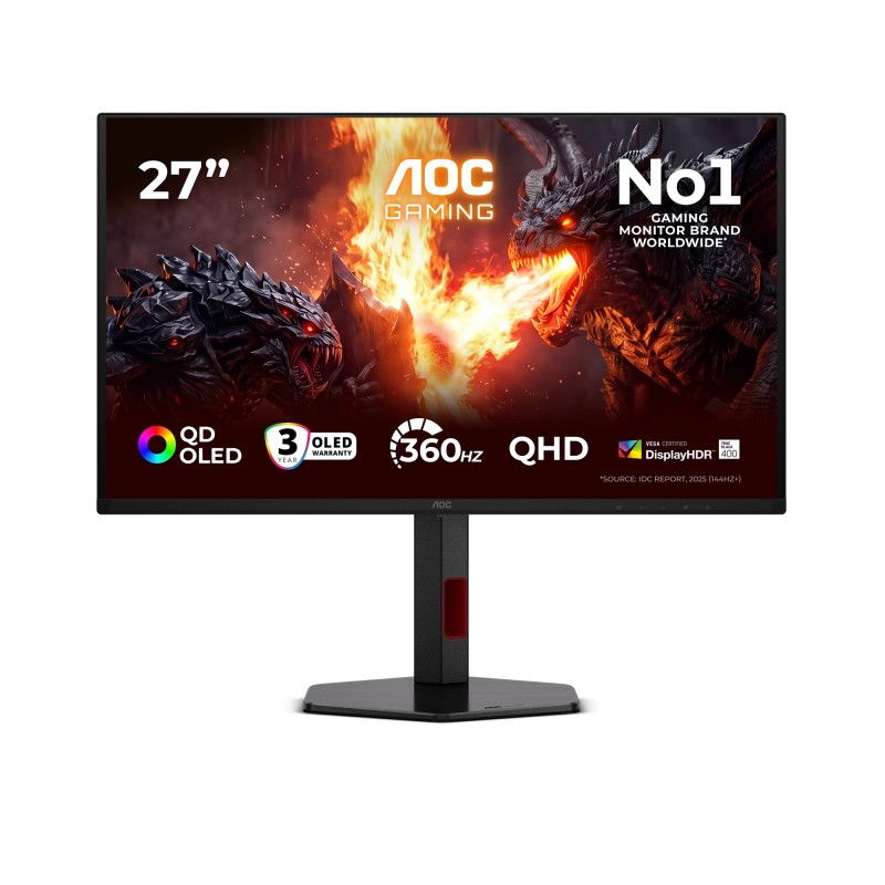 G4 Q27G4SDR pantalla para PC 67 3 cm (26.5") 2560 x 1440 Pixeles Quad HD QD-OLED Negro  Rojo