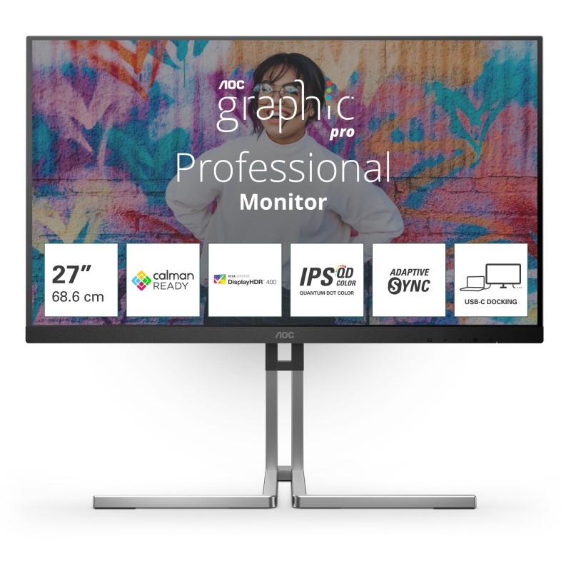 Q27U3CV pantalla para PC 68 6 cm (27") 2560 x 1440 Pixeles Quad HD LCD Negro