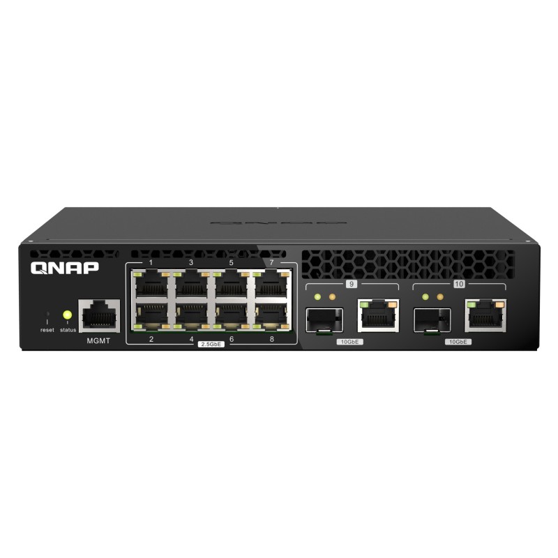 QSW-M2108R-2C switch Gestionado L2 2.5G Ethernet (100/1000/2500) Energía sobre Ethernet (PoE) Negro