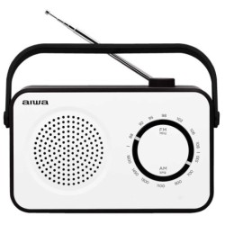 R-190BW radio Portátil Analógica Negro  Blanco