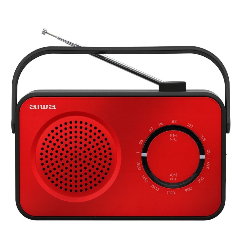 R-190RD radio Portátil Analógica Negro  Rojo