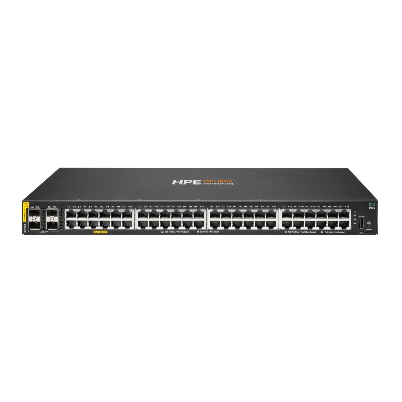 Aruba Networking CX 6000 48p 10M/100M/1G Class4 PoE 4p SFP 1G 740W Switch