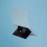 Soporte para portátil R-Go Riser Attachable  elevador plegable y ajustable para portátil  aluminio  plata