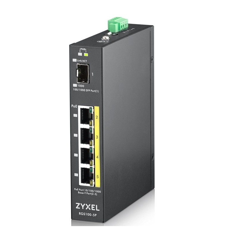 RGS100-5P No administrado L2 Gigabit Ethernet (10/100/1000) Energía sobre Ethernet (PoE) Negro