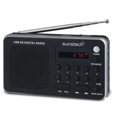 Portable digital AM/FM radio silver Portátil Analógica Negro  Plata
