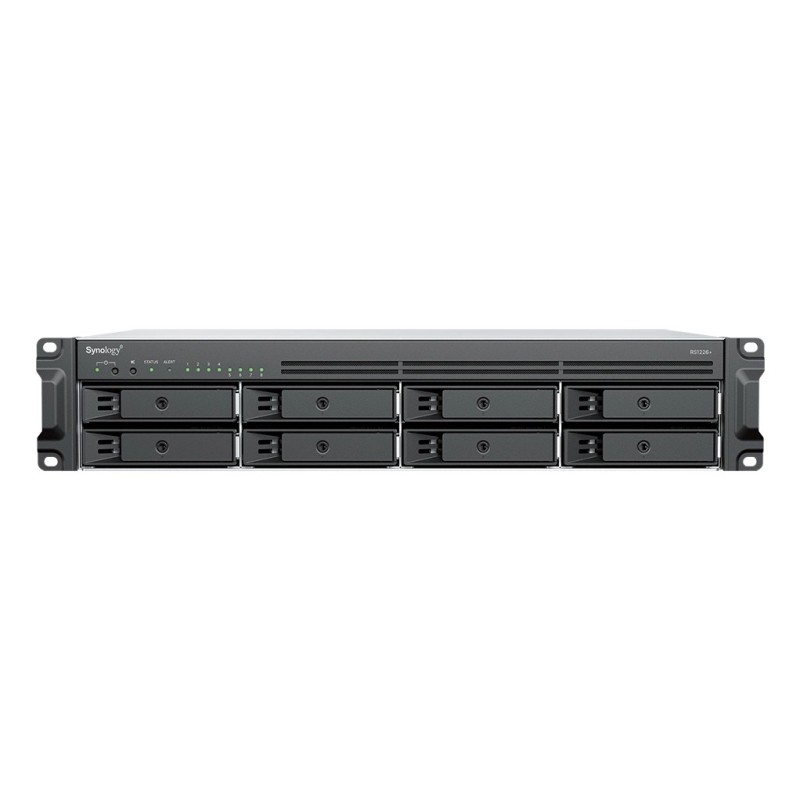 RackStation RS1226+ servidor de almacenamiento NAS Bastidor (2U) AMD Ryzen V1500B 4 GB DDR4 0 TB Synology DSM Negro